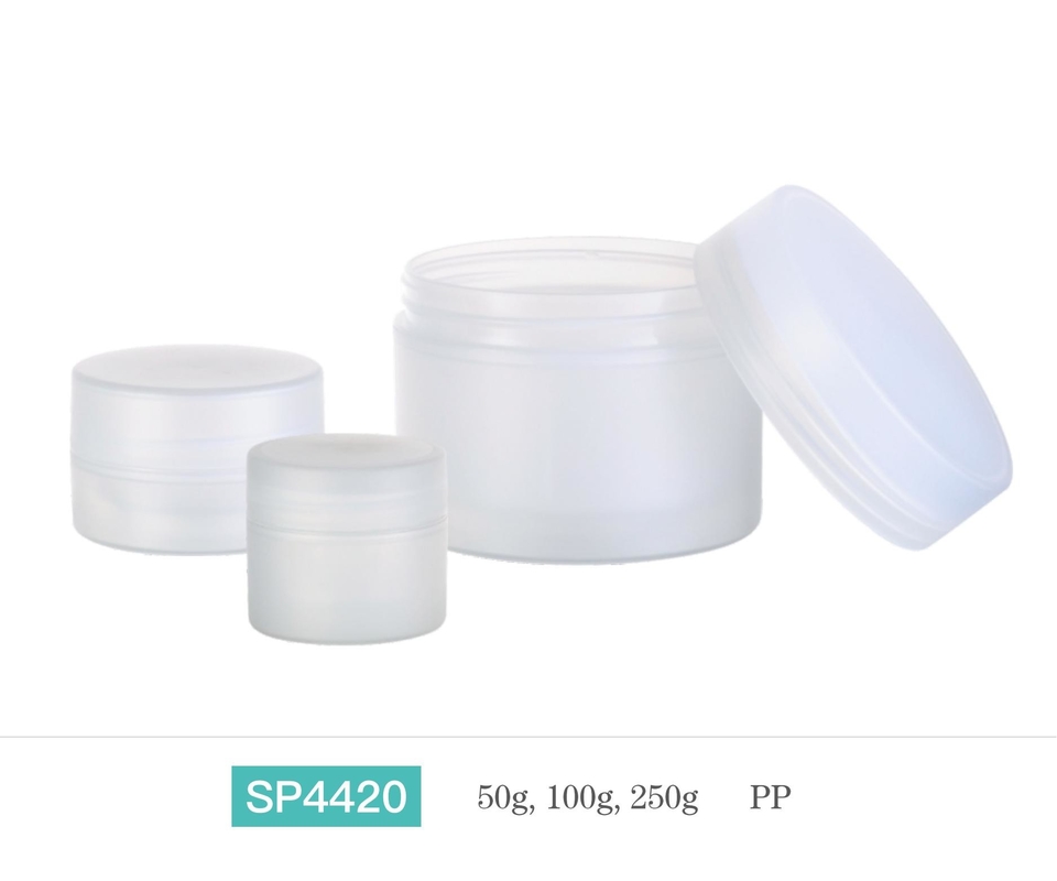 Round Skin Care Face Cream Jar With Printing PP Cosmetic Cream Pot